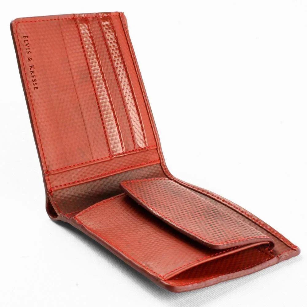 Elvis & Kresse Red Fire Hose Collection - Billfold Coin Wallet | Wallet | Gifts | Upcycle Studio