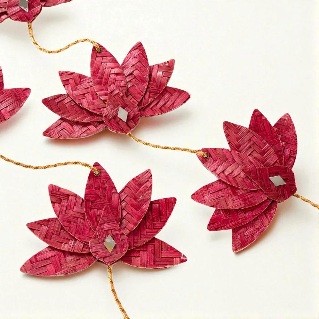 Buy
Lotus & Mirror Embellished Eco-Friendly Handmade Woven Bamboo Hanging | 45 Inch x 2 Inch | Set Of 2
Online On Zwende