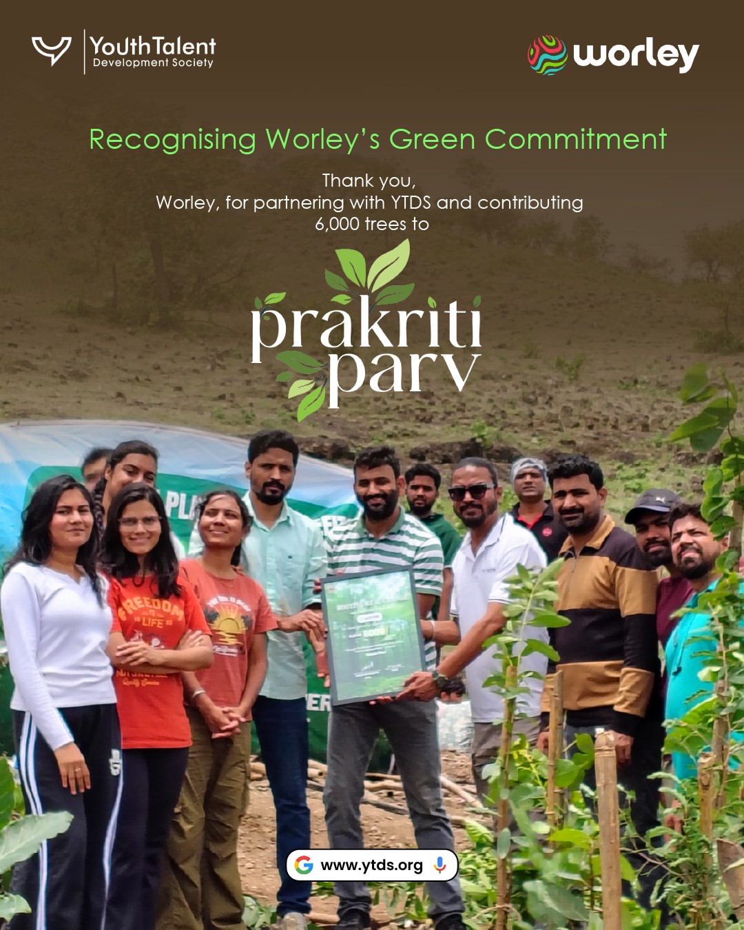 Worley's 6000 Trees Miyawaki Plantation began with a pooja.
